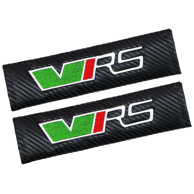 Carbon Fiber Style Car Seat Belt Cover for Audi Benz BMW Corvette VW SKODA Alfa Romeo Netby
