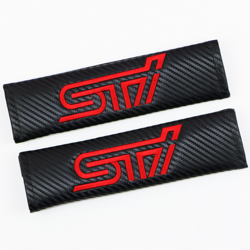 Carbon Fiber Style Car Seat Belt Cover for Audi Benz BMW Corvette VW SKODA Alfa Romeo Netby