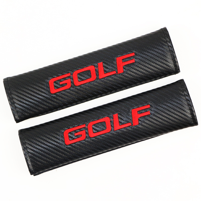 Carbon Fiber Style Car Seat Belt Cover for Audi Benz BMW Corvette VW SKODA Alfa Romeo Netby