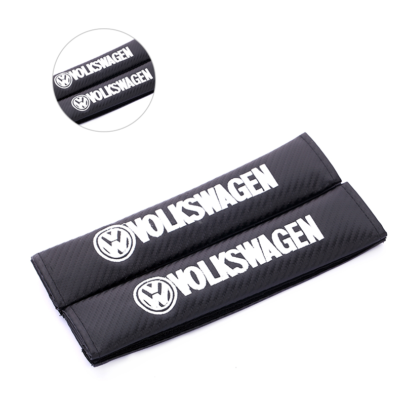 Carbon Fiber Style Car Seat Belt Cover for Audi Benz BMW Corvette VW SKODA Alfa Romeo Netby