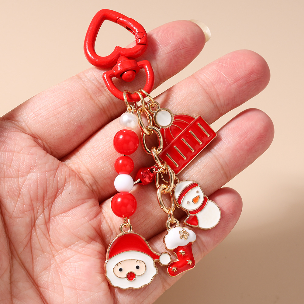 Love Star Santa Claus Festival Christmas Keychain Keyring Netby