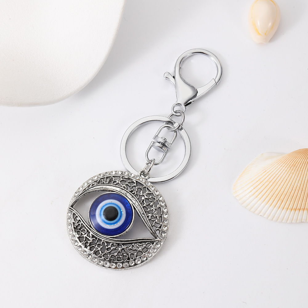 Rhinestone Eye Love Heart Palm Keychain Keyring Netby