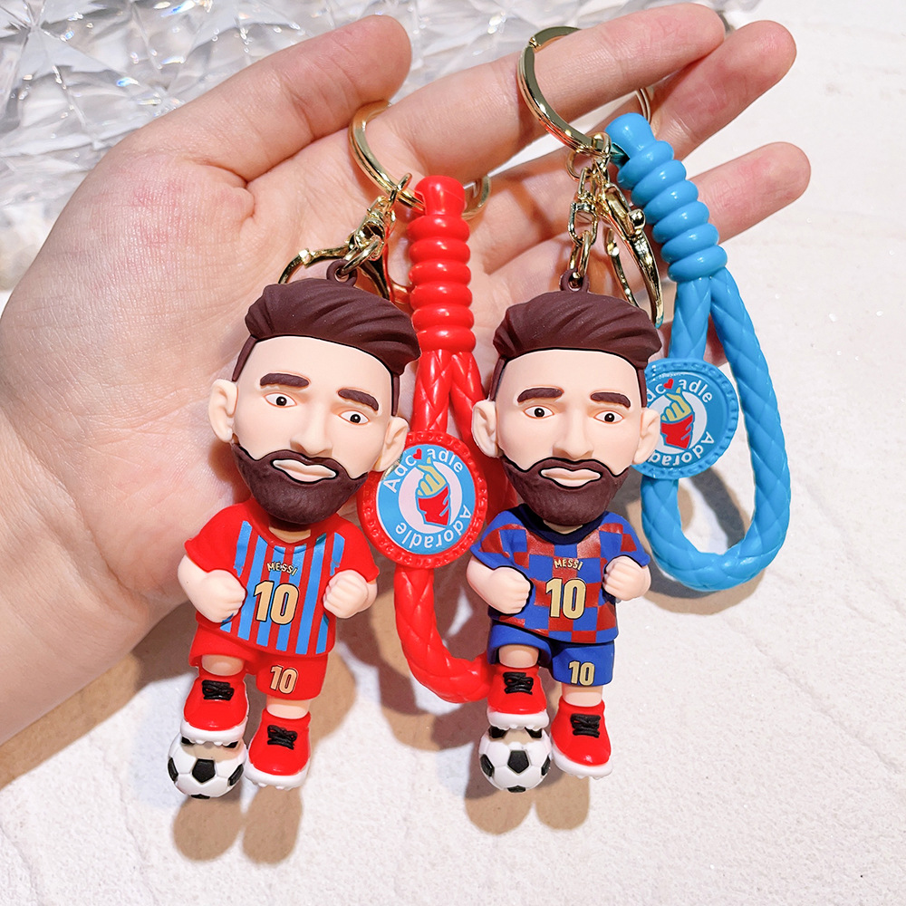 Sports Game Football Soccer Star World Cup Messi Keychain Keyring Netby