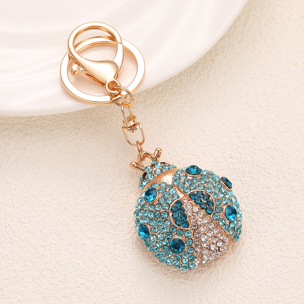 Rhinestone Ladybug Keychain Keyring Netby