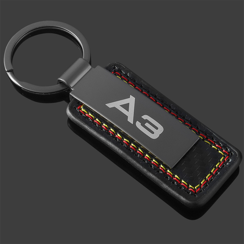 Carbon Fiber Car Logo Keychain Keyring Keyfob for Audi A3 A4L A5 A6L A7 A8L Q2L Q3 Q5 Q7 RS3 RS4 RS5 RS6 RS7 RS8 S3 S4 S5 S6 S7 S8 SQ3 SQ5 SQ7 Netby