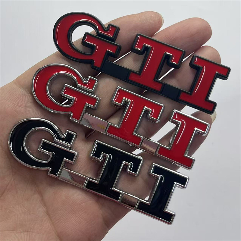 Metal GTI GTD Car Emblem Badge for VW VOLKSWAGEN POLO Golf GTI Netby