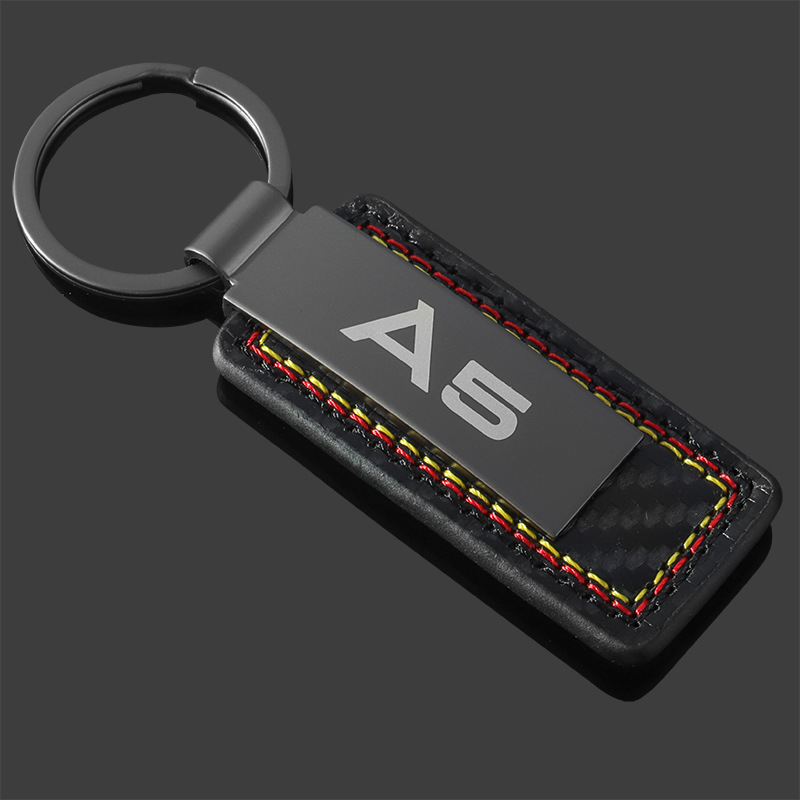 Carbon Fiber Car Logo Keychain Keyring Keyfob for Audi A3 A4L A5 A6L A7 A8L Q2L Q3 Q5 Q7 RS3 RS4 RS5 RS6 RS7 RS8 S3 S4 S5 S6 S7 S8 SQ3 SQ5 SQ7 Netby