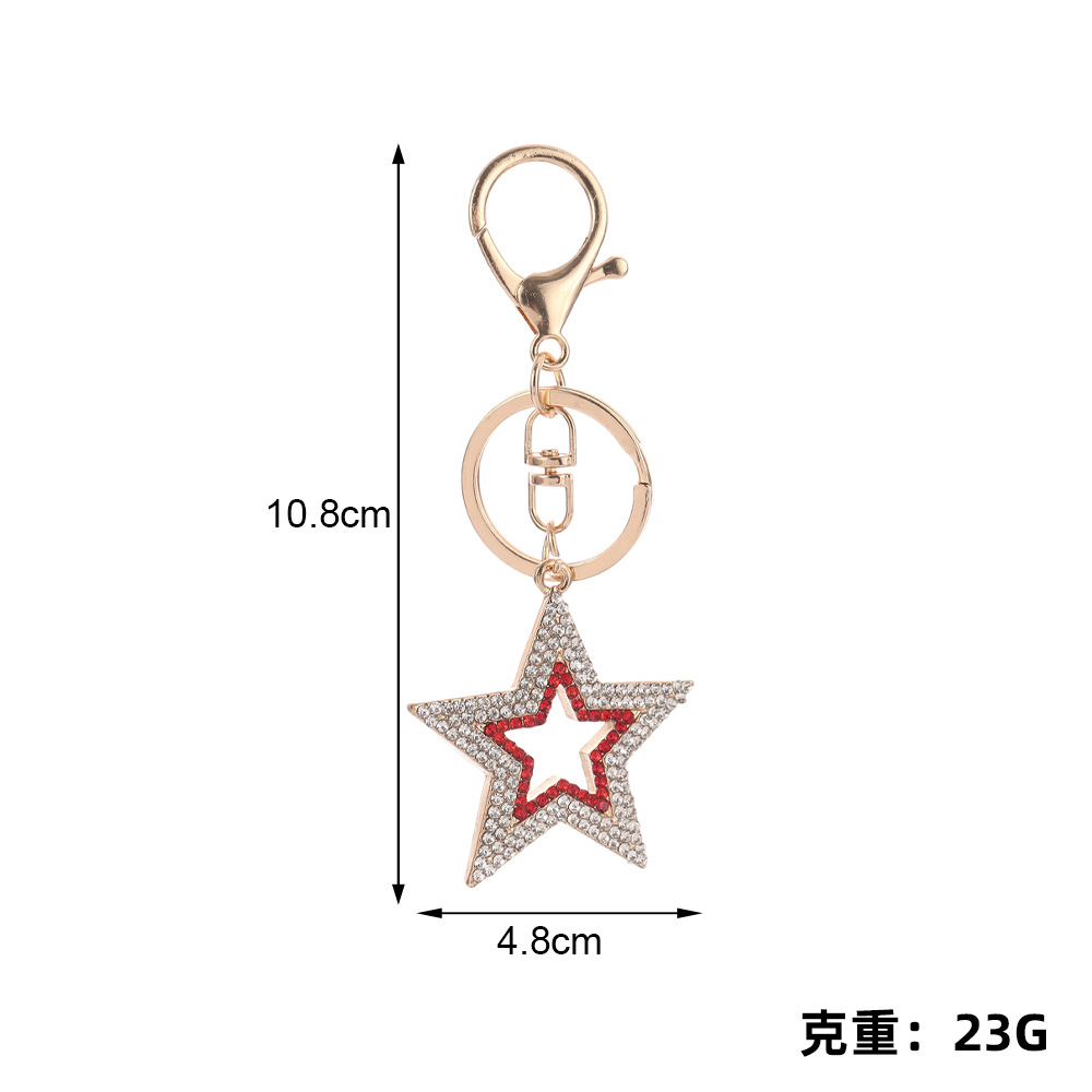 Rhinestone Star Keychain Keyring Netby