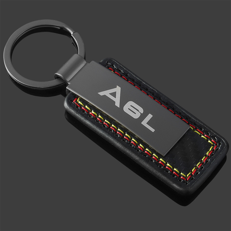 Carbon Fiber Car Logo Keychain Keyring Keyfob for Audi A3 A4L A5 A6L A7 A8L Q2L Q3 Q5 Q7 RS3 RS4 RS5 RS6 RS7 RS8 S3 S4 S5 S6 S7 S8 SQ3 SQ5 SQ7 Netby
