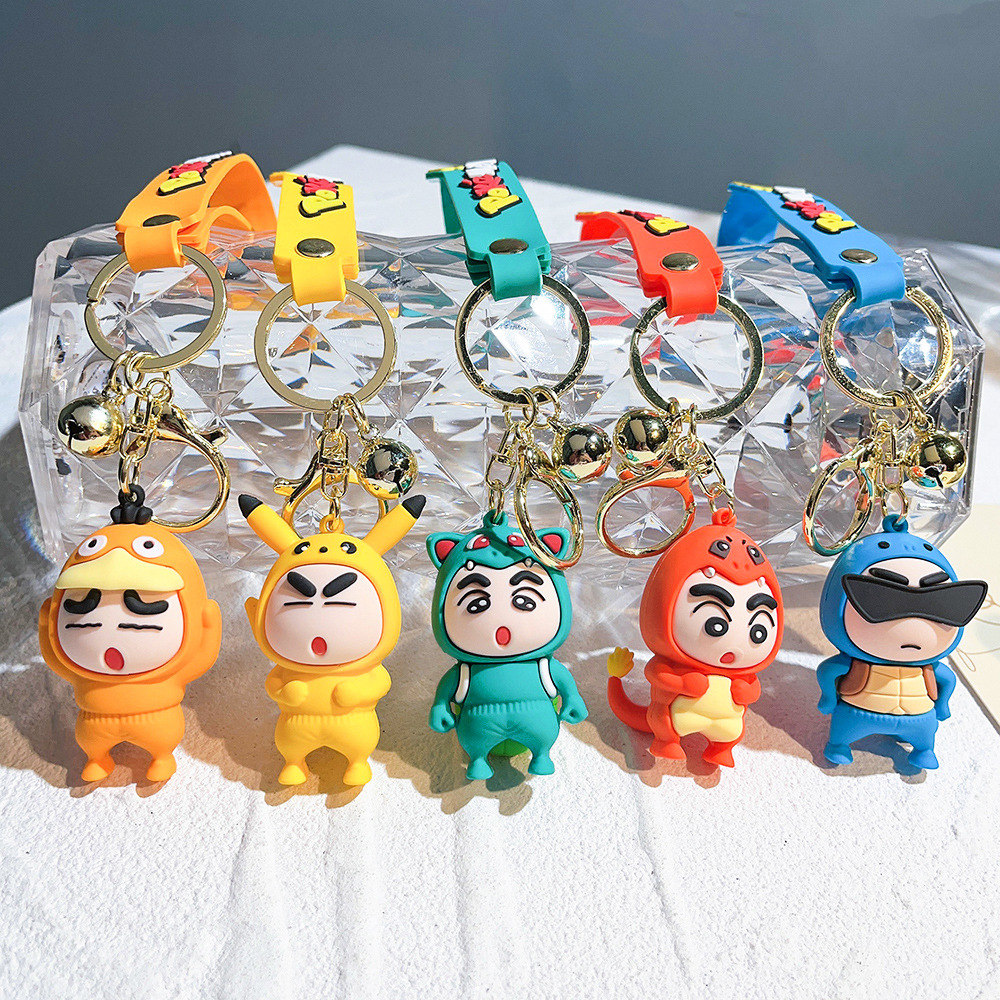 Animation Pikachu Crayon Shin Chan Keychain Keyring Netby