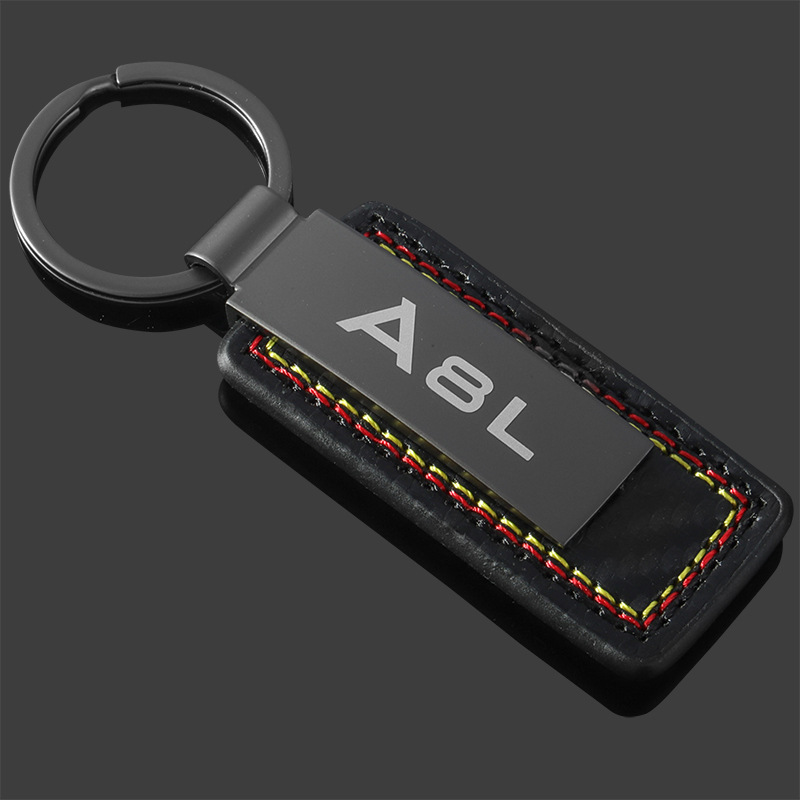 Carbon Fiber Car Logo Keychain Keyring Keyfob for Audi A3 A4L A5 A6L A7 A8L Q2L Q3 Q5 Q7 RS3 RS4 RS5 RS6 RS7 RS8 S3 S4 S5 S6 S7 S8 SQ3 SQ5 SQ7 Netby