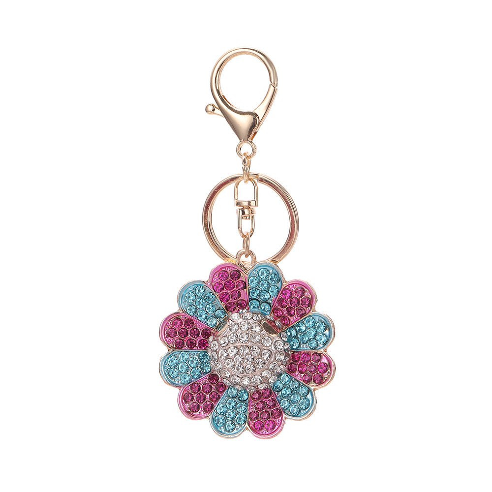 Rhinestone Sunflower Keychain Keyring Netby