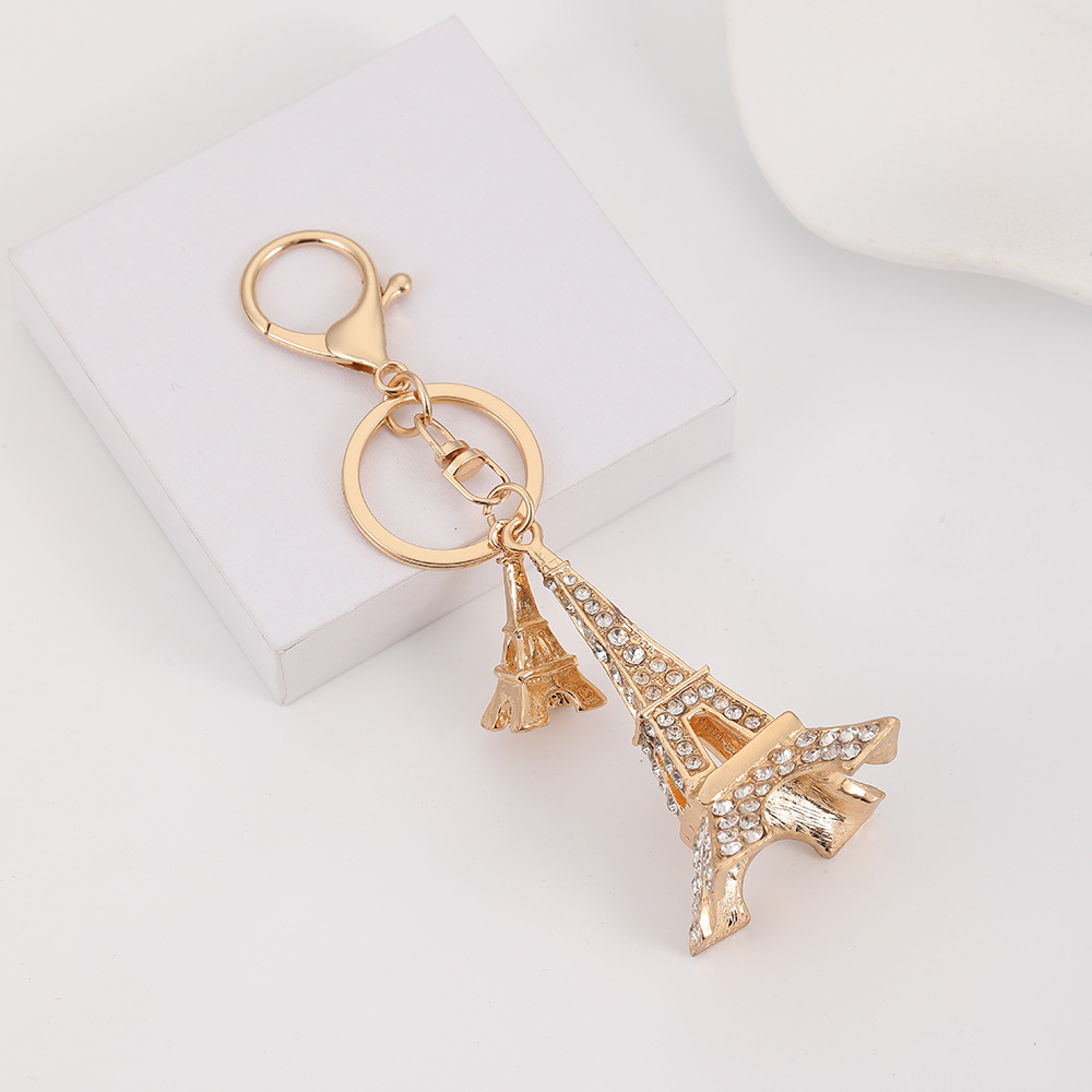 Rhinestone Eiffel Tower Keychain Keyring Netby