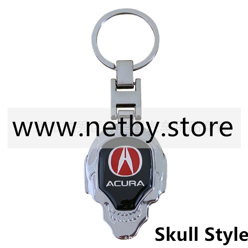 Metal H Buckle Skull Keyring Keychain Keyfob with Logo BMW AUDI BENZ VOLKSWAGEN SKODA TOYOTA BUICK CHEVROLET  Netby