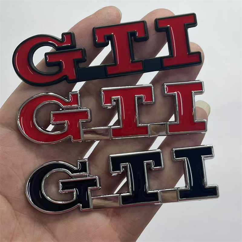 Metal GTI GTD Car Emblem Badge for VW VOLKSWAGEN POLO Golf GTI Netby