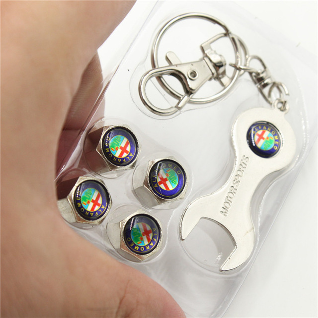 Metal Car Wheel Tire Valve Cap Anti Dust Spanner Wrench With Logo Netby