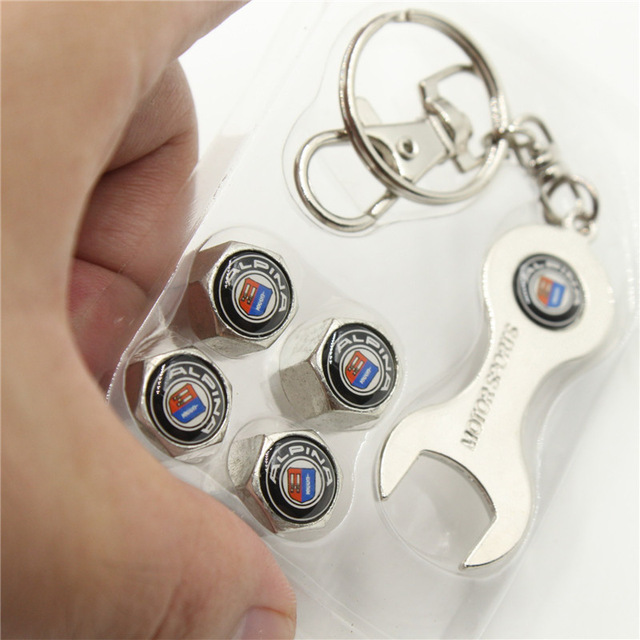 Metal Car Wheel Tire Valve Cap Anti Dust Spanner Wrench With Logo Netby