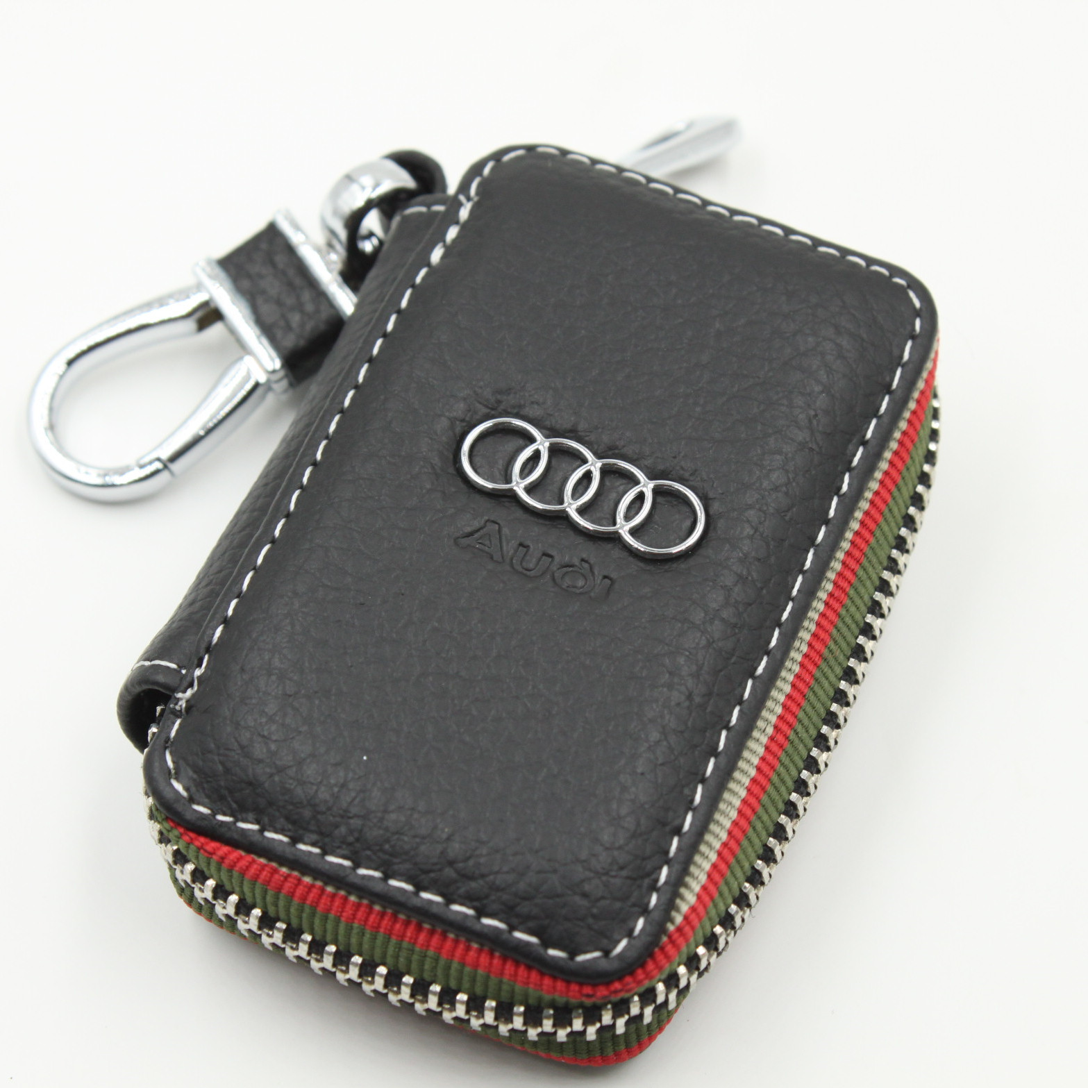 Black Color Leather Car Remote Key Wallet for KIA AUDI BENZ BMW BUICK PORSCHE VW VOLVO JAGUAR CHEVROLET FORD Netby