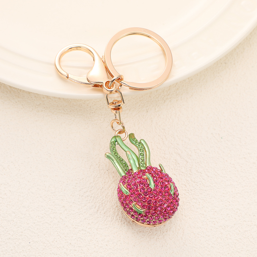 Rhinestone Pitaya Keychain Keyring Netby