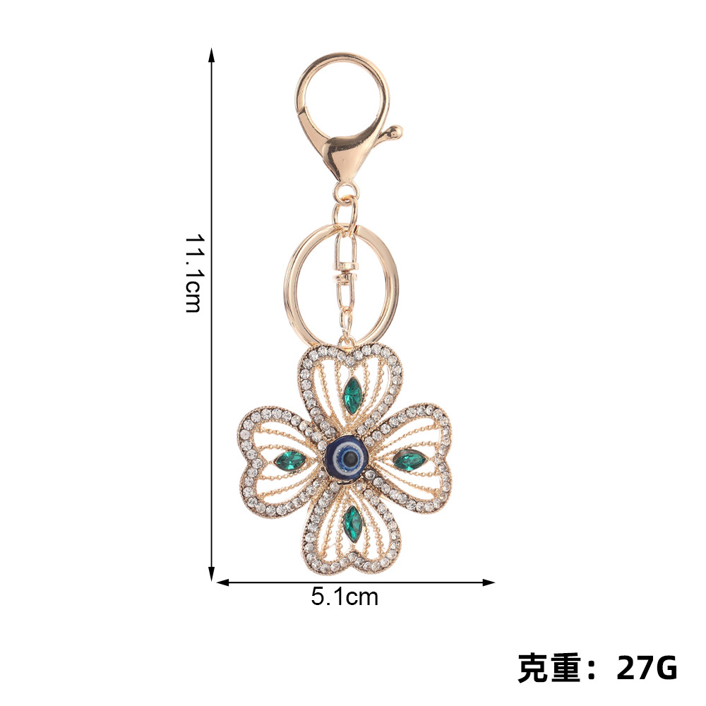 Rhinestone Clover Keychain Keyring Netby