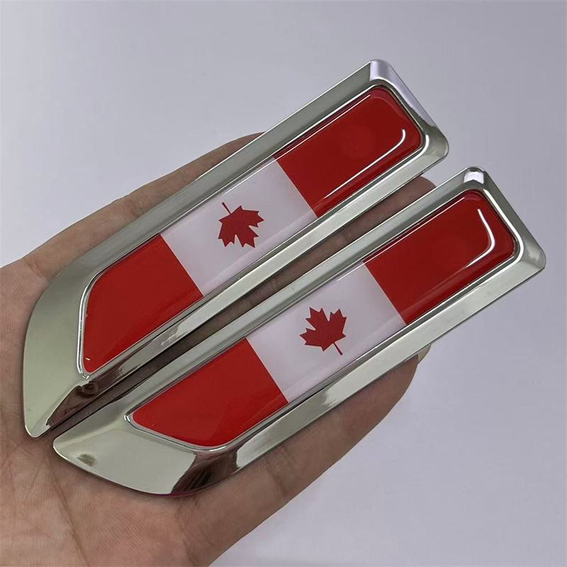 Knife Blade Shape National Flag Car Fender Side Sticker Netby