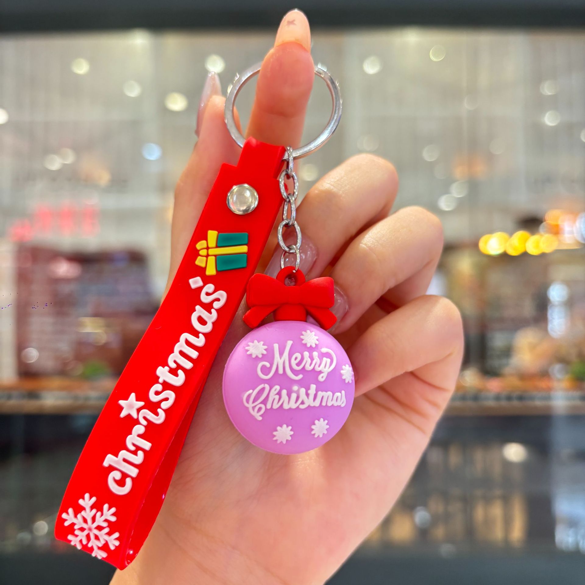 Silicon Santa Claus Tree Snowman Festival Christmas Keychain Keyring Netby