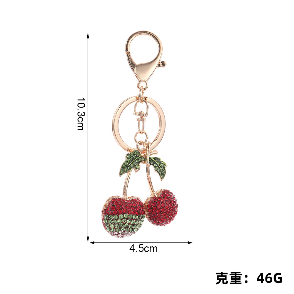 Rhinestone Cherry Keychain Keyring Netby
