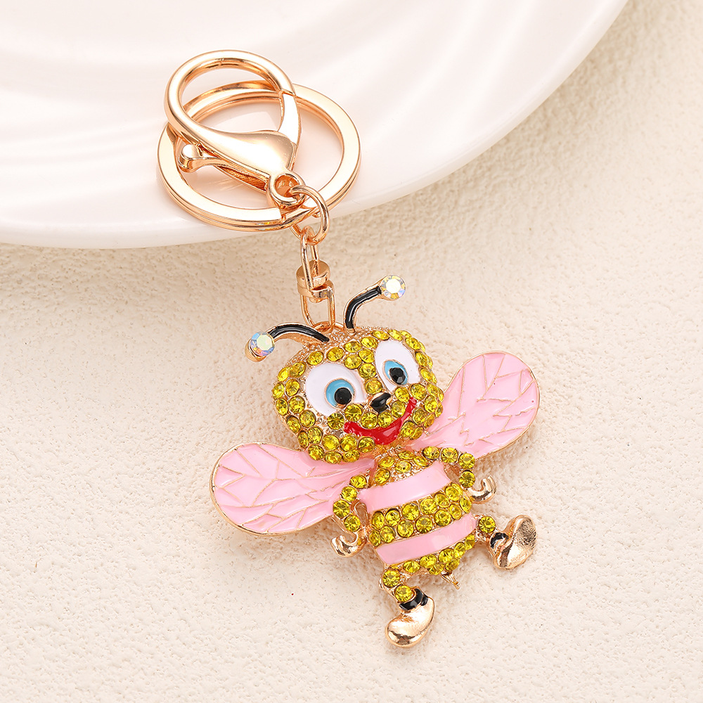 Rhinestone Little Bee Keychain Keyring Netby