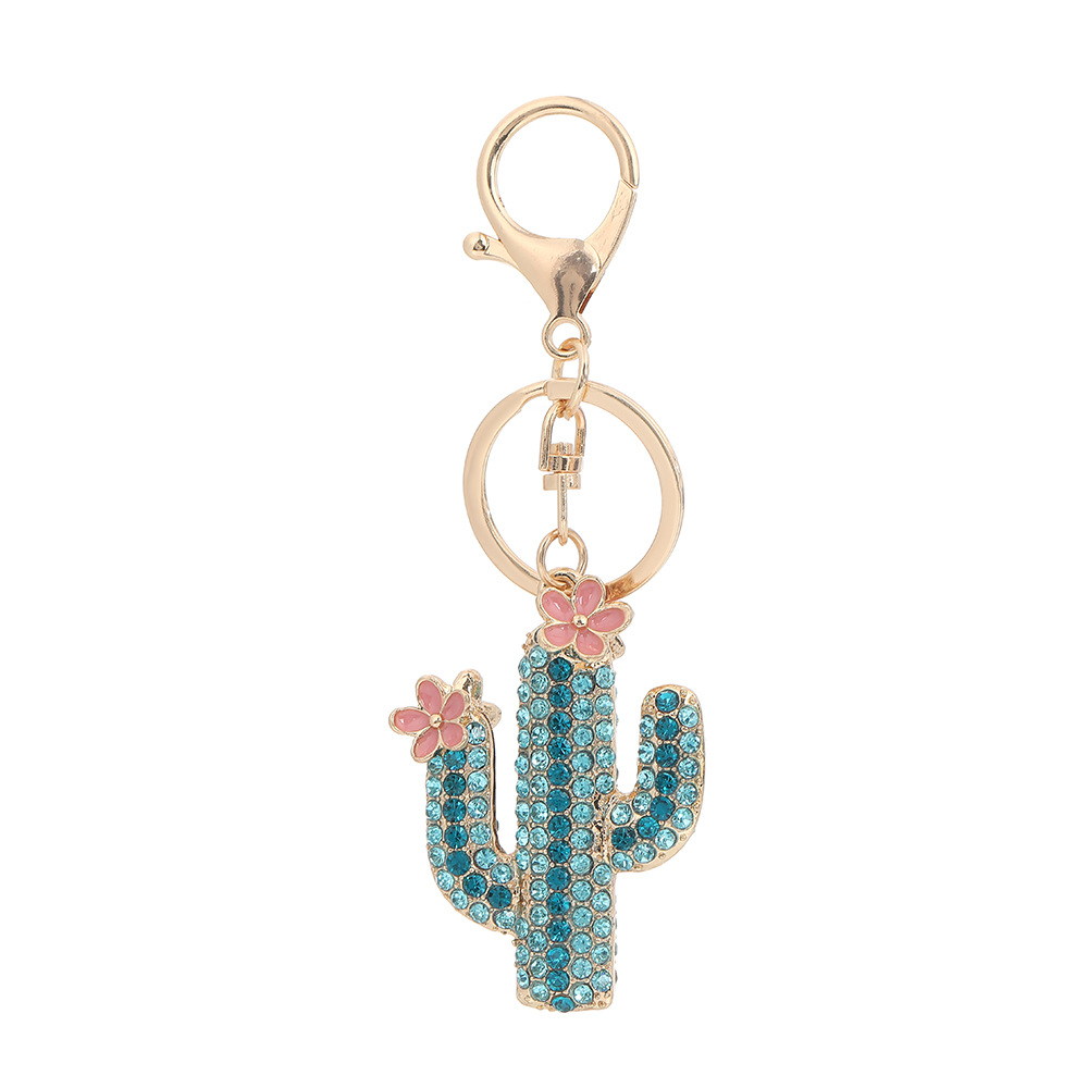 Rhinestone Cactus Keychain Keyring Netby