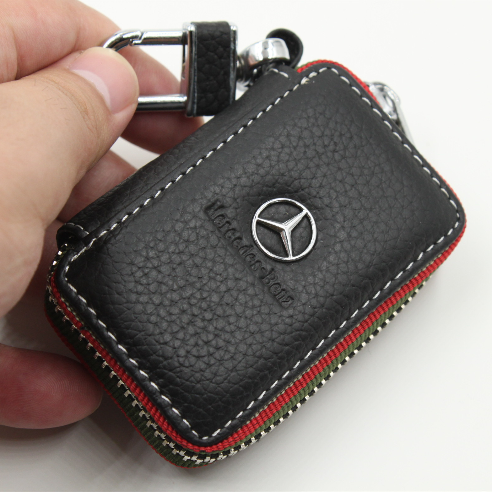 Black Color Leather Car Remote Key Wallet for KIA AUDI BENZ BMW BUICK PORSCHE VW VOLVO JAGUAR CHEVROLET FORD Netby