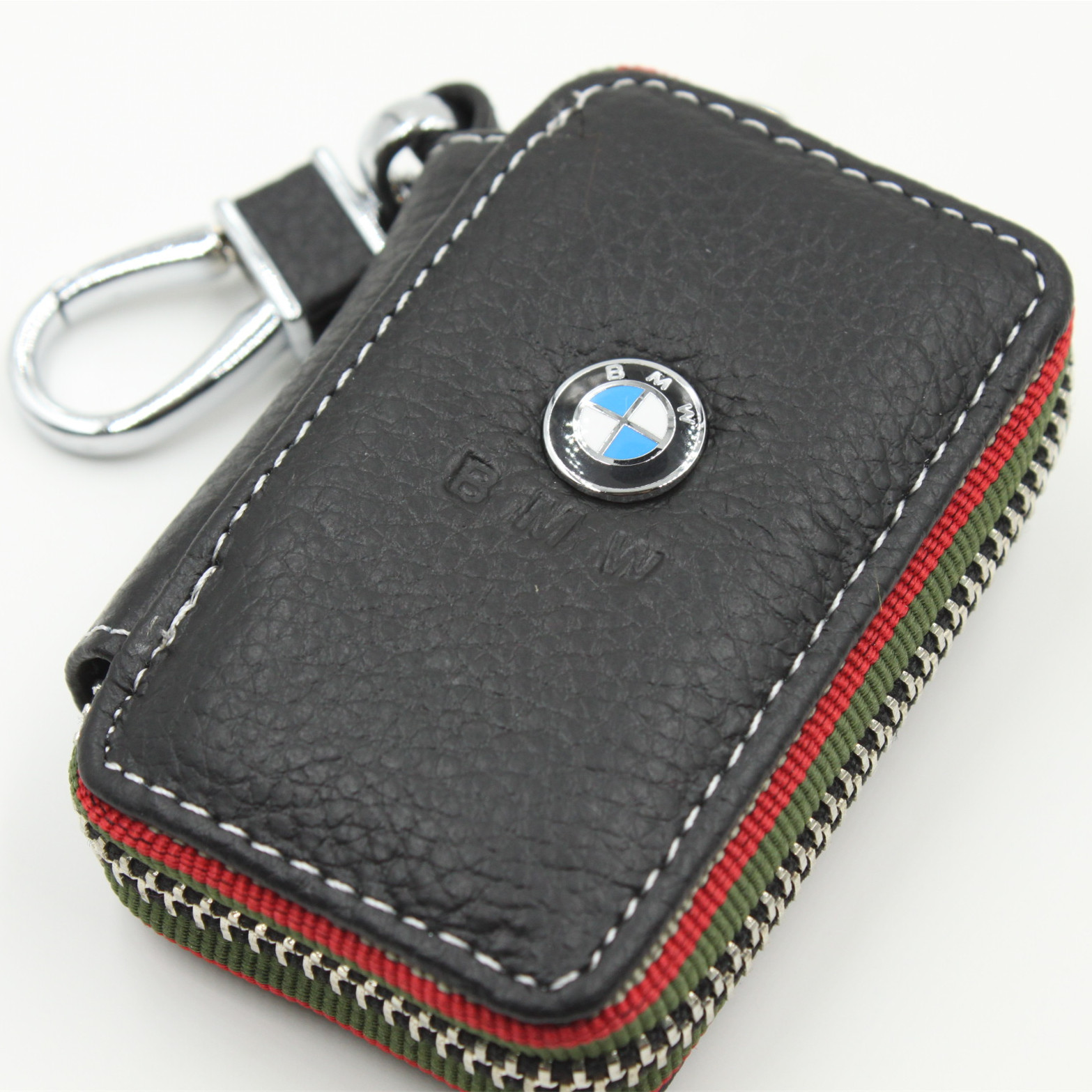 Black Color Leather Car Remote Key Wallet for KIA AUDI BENZ BMW BUICK PORSCHE VW VOLVO JAGUAR CHEVROLET FORD Netby