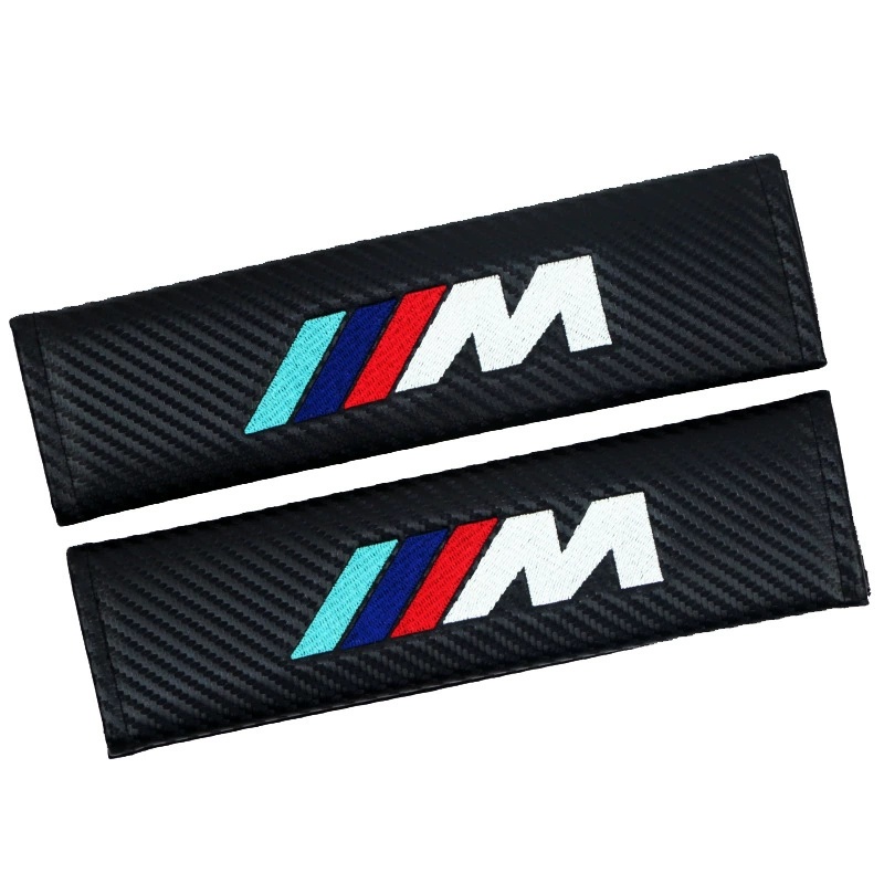 Carbon Fiber Style Car Seat Belt Cover for Audi Benz BMW Corvette VW SKODA Alfa Romeo Netby