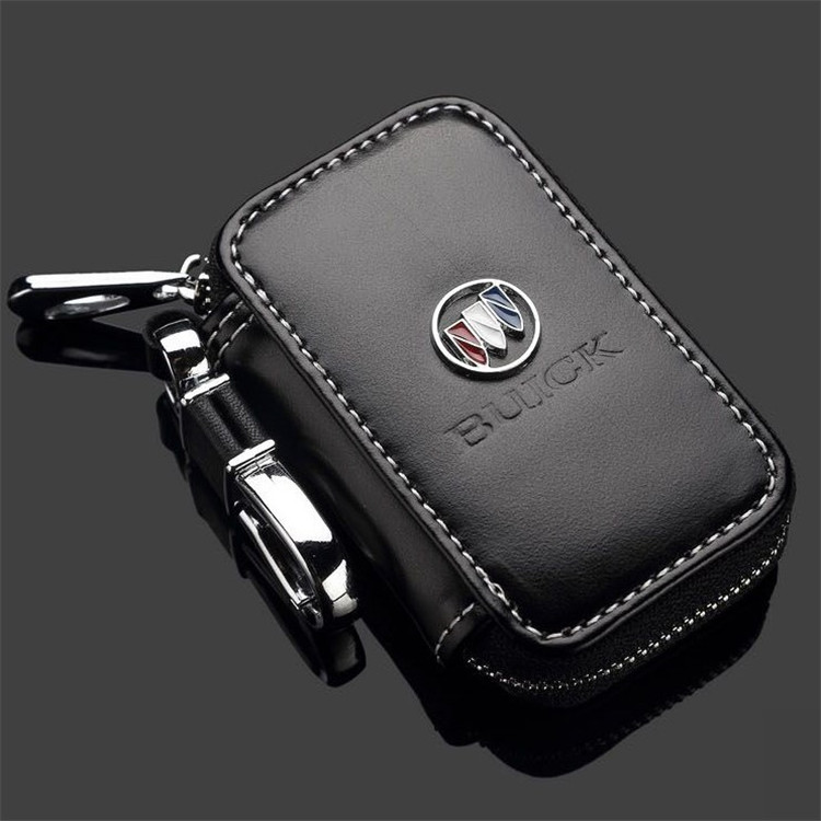 Black Color Leather Car Remote Key Wallet for KIA AUDI BENZ BMW BUICK PORSCHE VW VOLVO JAGUAR CHEVROLET FORD Netby