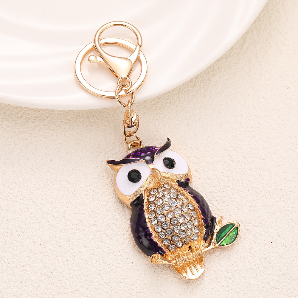 Rhinestone OWL Keychain Keyring Netby