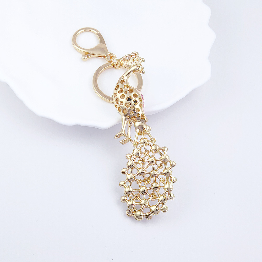 Peacock Rhinestone Keychain Keyring Netby