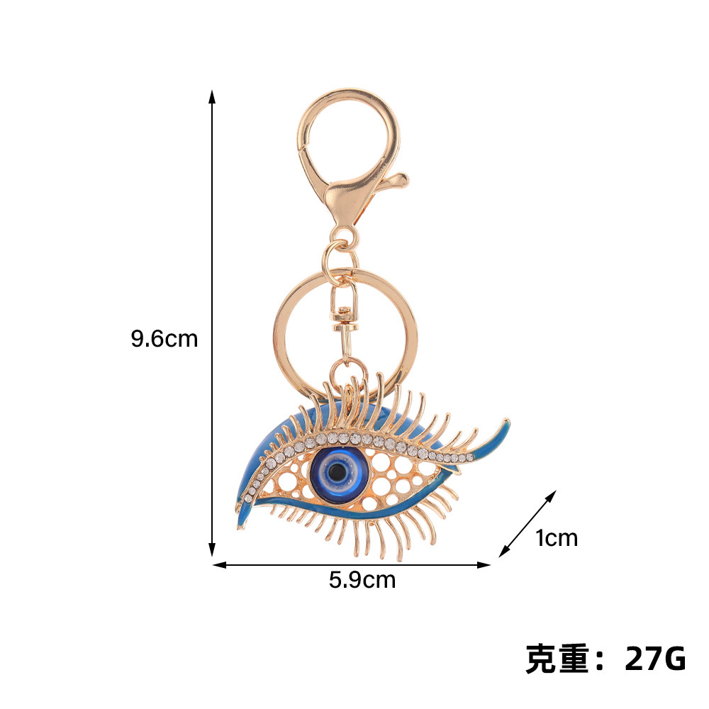Rhinestone Devil's Eye Keychain Keyring Netby
