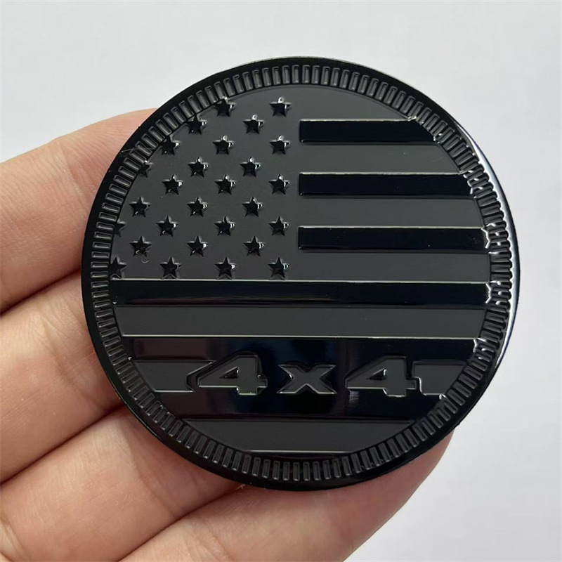 Metal Off Road 4X4 RATED Car Emblem Badge for Jeep with USAA National Flag Netby