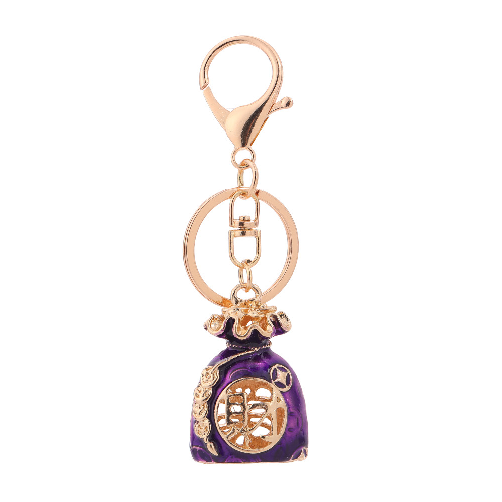 Rhinestone Chinese Fortune Bag Keychain Keyring Netby