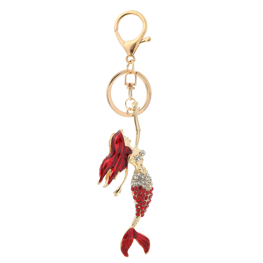 Mermaid Rhinestone Keychain Keyring Netby