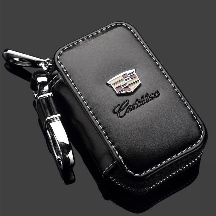 Black Color Leather Car Remote Key Wallet for KIA AUDI BENZ BMW BUICK PORSCHE VW VOLVO JAGUAR CHEVROLET FORD Netby