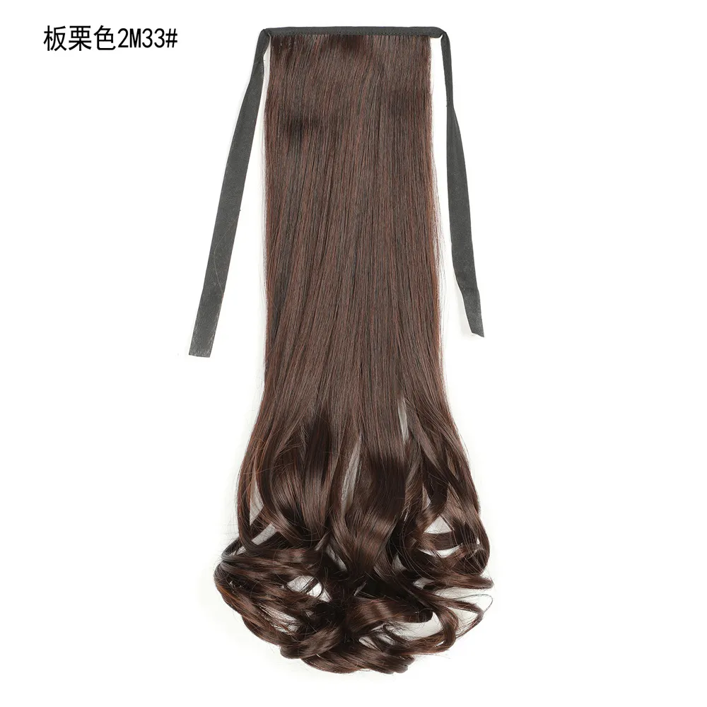 58cm Pear Blossom Tie Style Ponytail High Temperature Synthetic Fiber Wavy Netby