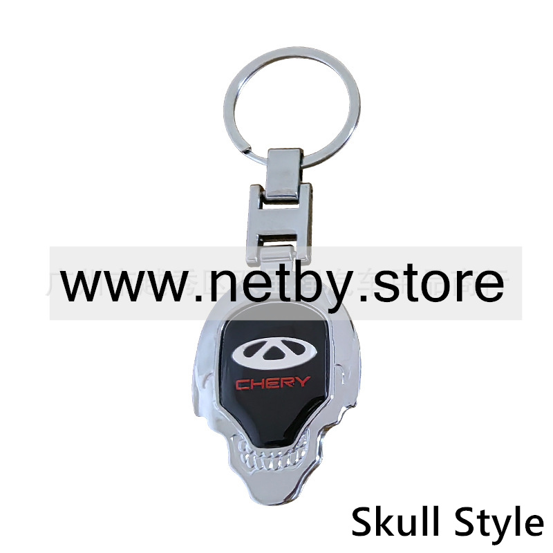 Metal H Buckle Skull Keyring Keychain Keyfob with Logo BMW AUDI BENZ VOLKSWAGEN SKODA TOYOTA BUICK CHEVROLET  Netby