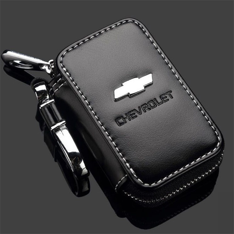 Black Color Leather Car Remote Key Wallet for KIA AUDI BENZ BMW BUICK PORSCHE VW VOLVO JAGUAR CHEVROLET FORD Netby