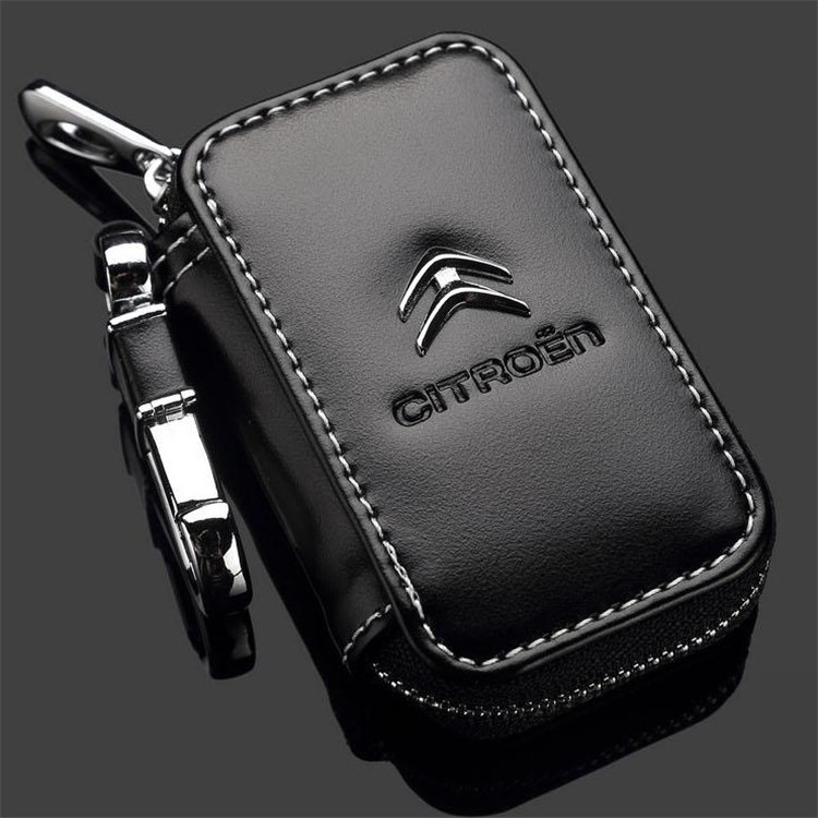 Black Color Leather Car Remote Key Wallet for KIA AUDI BENZ BMW BUICK PORSCHE VW VOLVO JAGUAR CHEVROLET FORD Netby