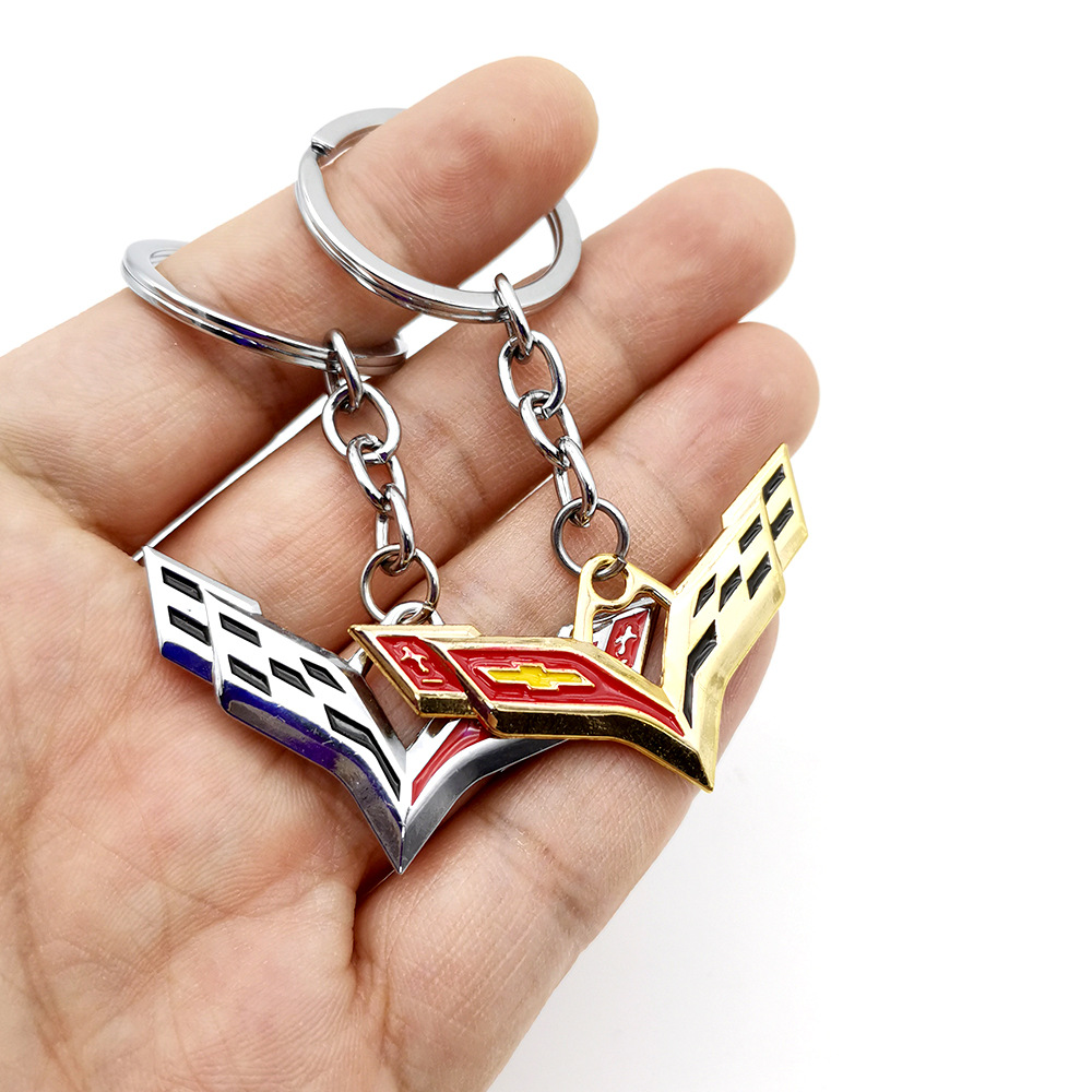 Metal CORVETTE Car Keychain Keyring Keyfob Netby