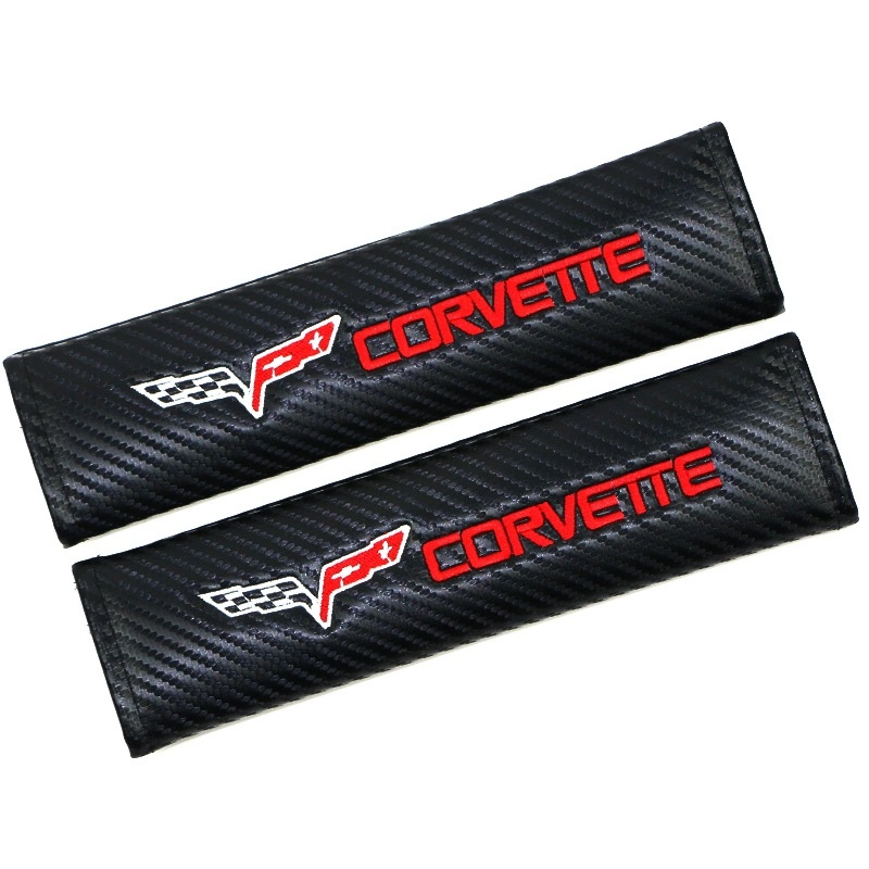 Carbon Fiber Style Car Seat Belt Cover for Audi Benz BMW Corvette VW SKODA Alfa Romeo Netby
