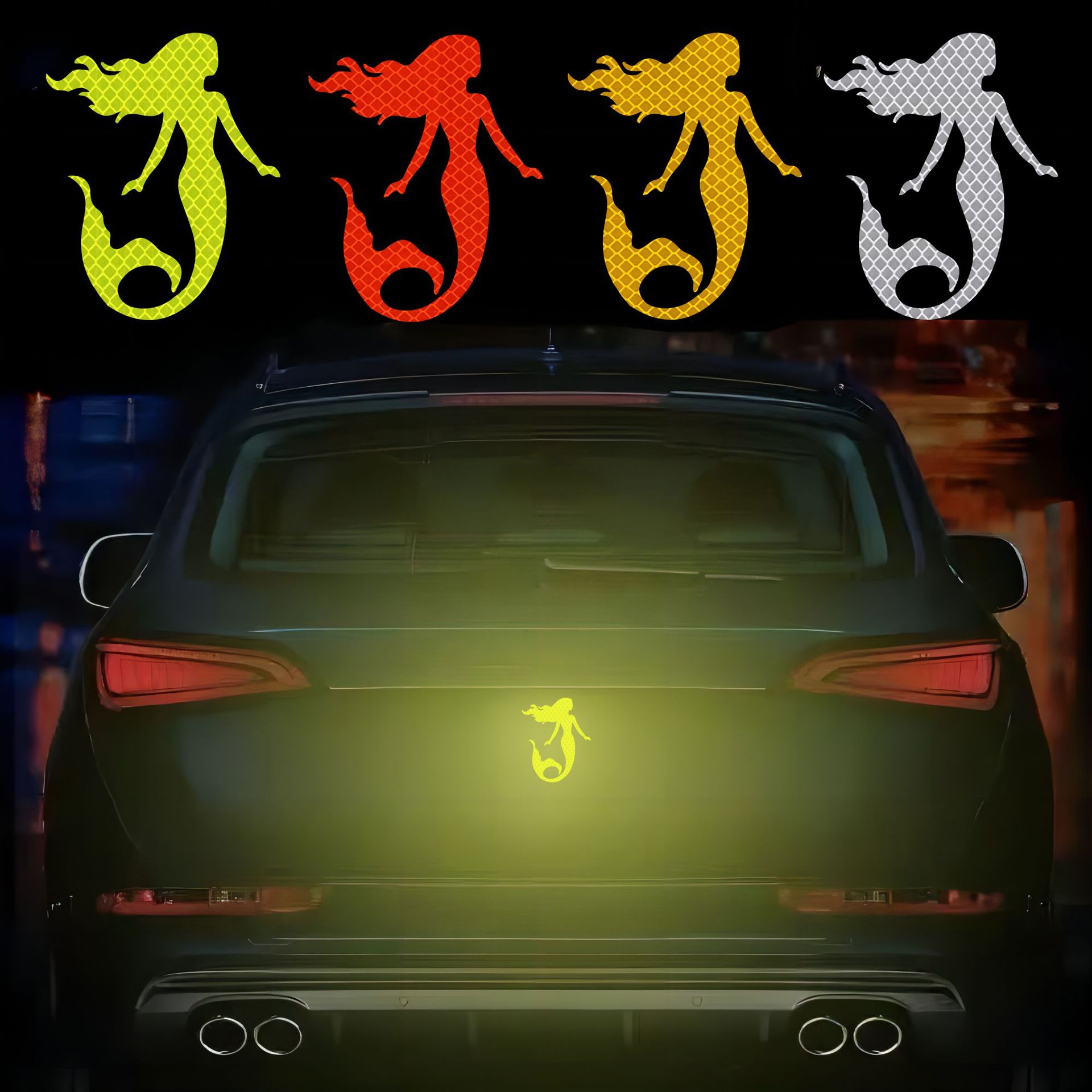Mermaid Reflective Car Sticker Netby