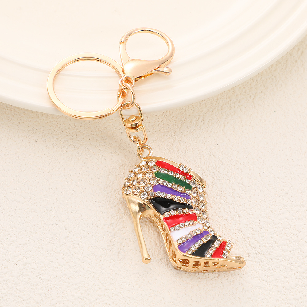 Rhinestone High Heel Shoe Keychain Keyring Netby