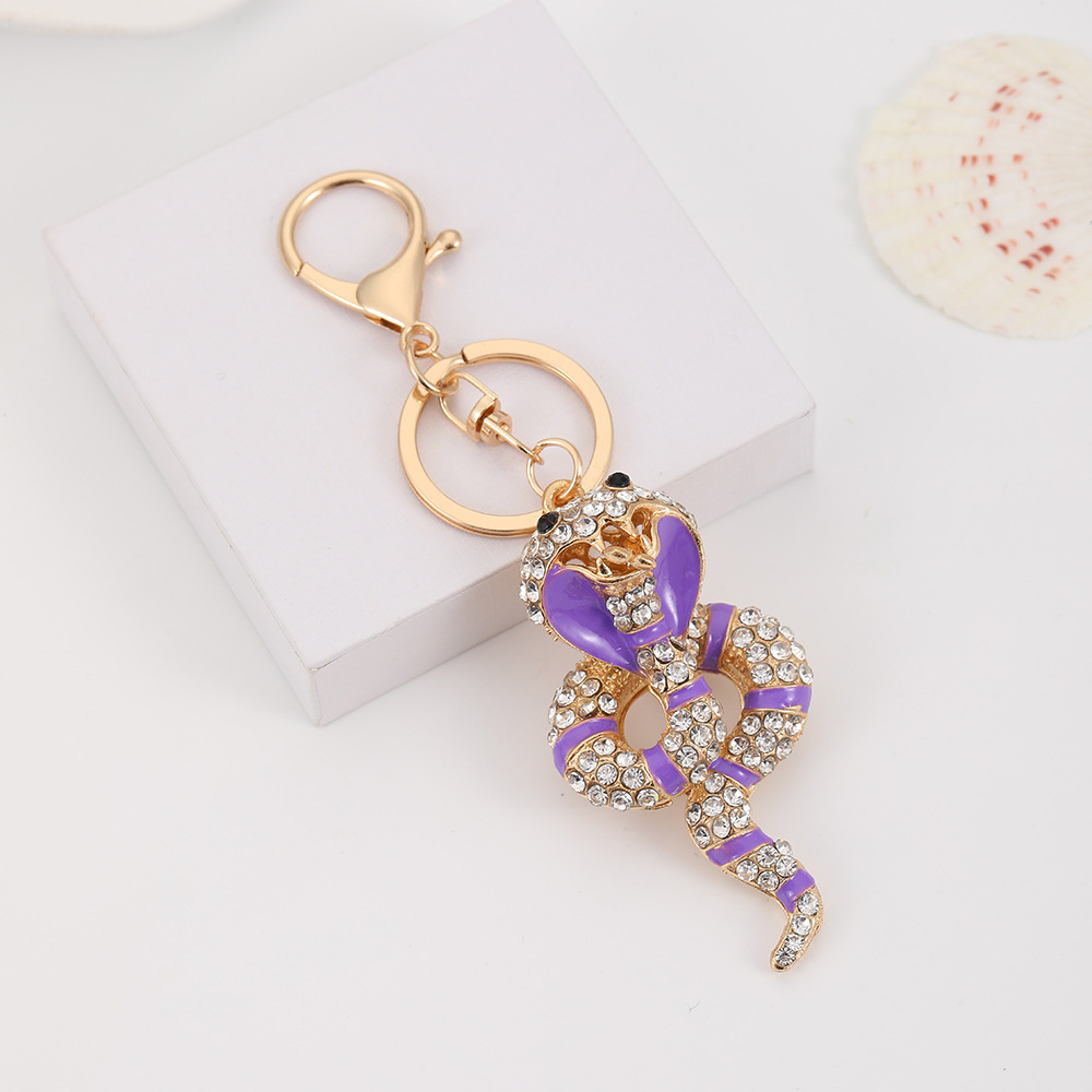 Rhinestone Snake Cobra Keychain Keyring Netby
