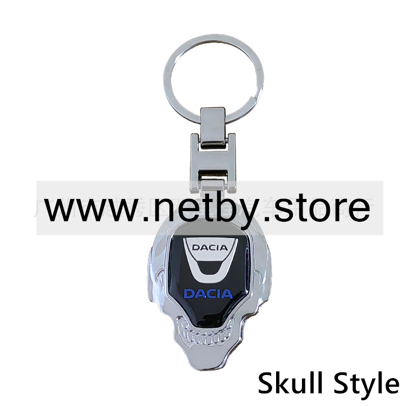 Metal H Buckle Skull Keyring Keychain Keyfob with Logo BMW AUDI BENZ VOLKSWAGEN SKODA TOYOTA BUICK CHEVROLET  Netby